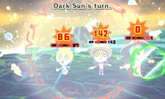 0 damage due to the Mii already at 1 HP when the sun uses its big bang attack.