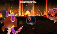 A Bomb attacking a Mii.