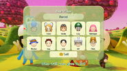 An oddity where inactive party members (the fifth Mii on the upper row and all Mii characters on the bottom row) are not depicted with makeup when they are supposed to have them.