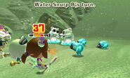 A Water Snurp attacking a Mii.