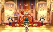 The Throne Room, featuring the King and his Royal Supports.