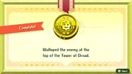 The golden medal granted after completion on the Nintendo Switch version.