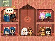 Two Miis with their backs turn at the Inn, apologizing event.