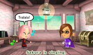 An Energetic Mii singing.