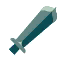 A cartoon sword with a white outline.