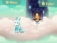 The player at The Sky Scraper's entrance. (3DS version)