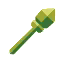 A cartoon mace with a white outline.