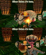 The Silver Cobra attacking a Mii.