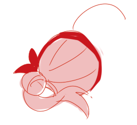 Doodle of Eruna's hair as seen from the back