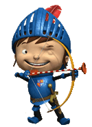 Mike aiming with his crossbow