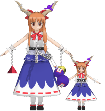 Suika Ibuki (Zakoneko) | MikuMikuDance Wiki | Fandom
