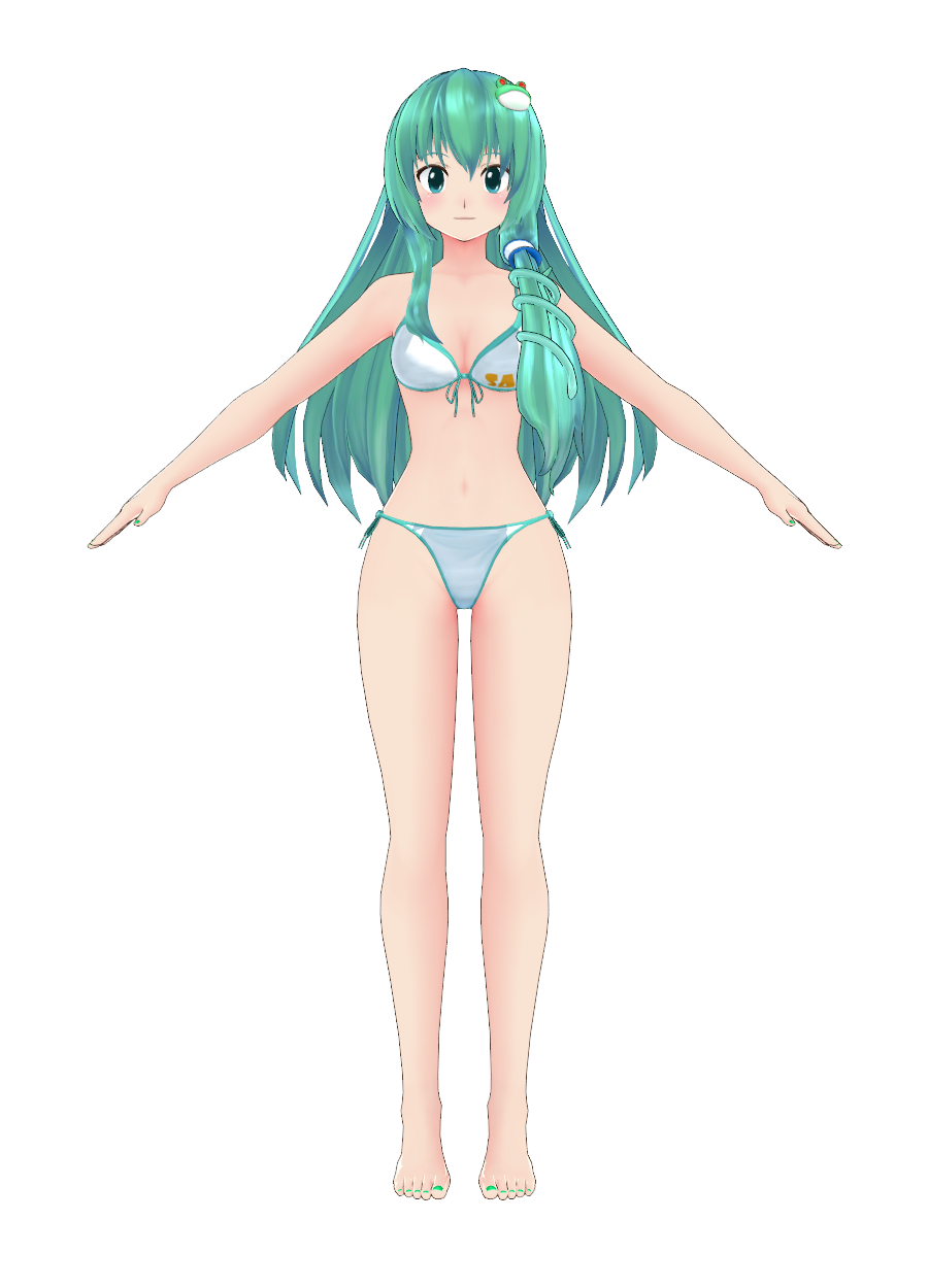 Sanae Kochiya Bikini Kanata Mikumikudance Wiki Fandom