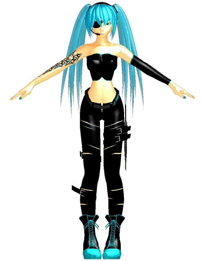 Miku Hatsune Black (Mio-nee) | MikuMikuDance Wiki | Fandom