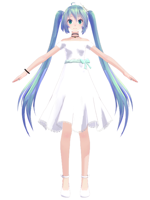 Miku Hatsune tda Append One Piece (ReYaMa) | MikuMikuDance