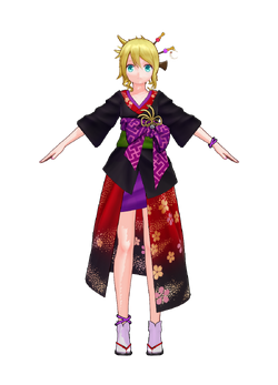 Rin Kagamine Sakura Moon (Dot) | MikuMikuDance Wiki | Fandom