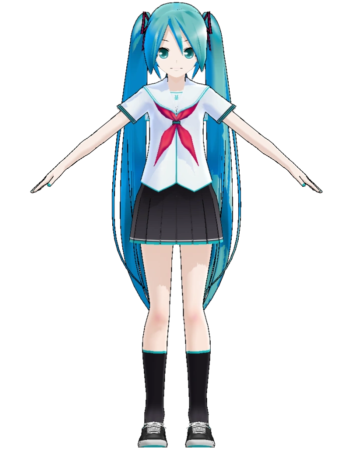 Miku Hatsune Schoolgirl Summer (Lat) | MikuMikuDance Wiki | Fandom