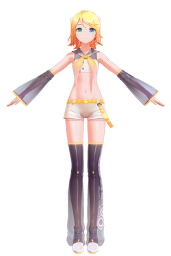 Rin Kagamine 10th anniversary Model (YYB) | MikuMikuDance