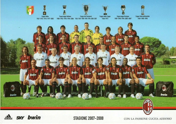 Figurines Panini Calciatori Serie A 2007-08 - Equipe Complète Milan - NEUF