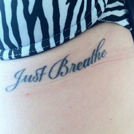 Just Breathe Temporary Tattoo - Set of 3