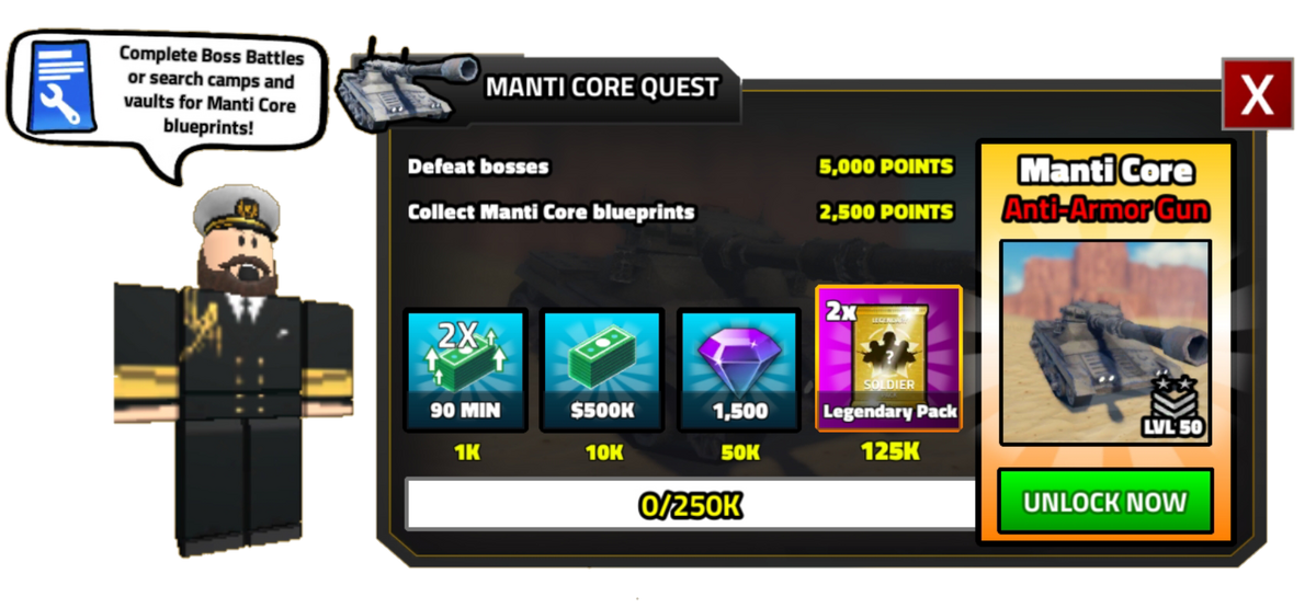 Manti-Core Quest | Military Tycoon Wiki | Fandom