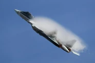 Water condescension forming around a Su-57