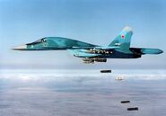 A Su-34 during a bombing run