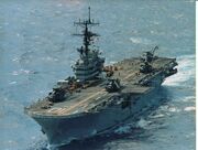 USS Tripoli, a  Iwo Jima-class helicopter carrier