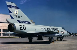 An F-106A of the  viewed from the rear