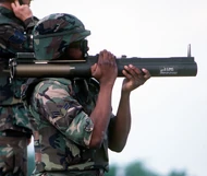 An  soldier aiming the M72 LAW