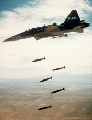 F-20 Tigershark droping his bombing payload