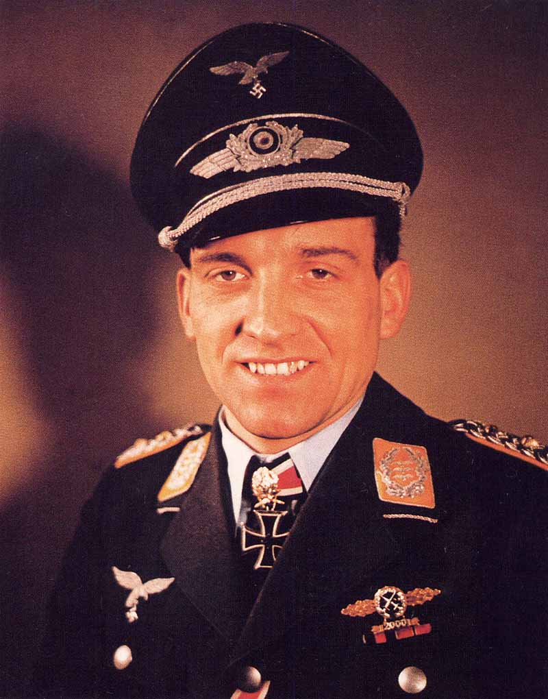 officier de la Luftwaffe WW2 Oberst Hans-Ulricht Rudel 