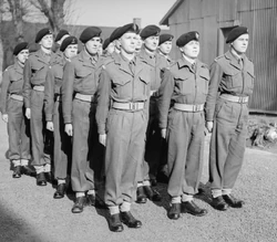 National Servicemen wearing battledress in February 1952.