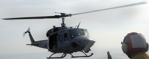 UH-1N lands on USS Carter Hall