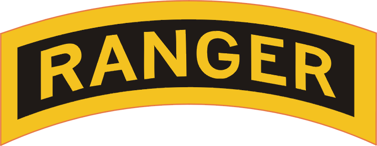US Army Ranger Tab Metal Badge Regulation Size 
