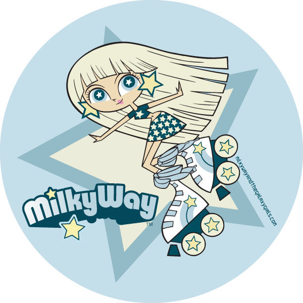 little girl and the milky way galaxy girls