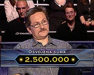 Agošton winning 2.500.000