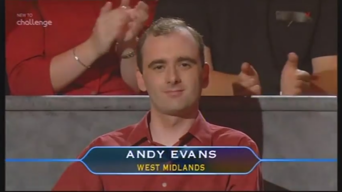 Andy Evans Who Wants To Be A Millionaire Wiki Fandom