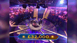 The first lights down on the £64,000 question.