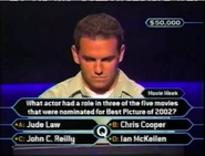 Brent Massey's second $50,000 question after he used the Switch the Question lifeline