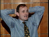Charles at a news conference in central London in September 2001, speaking after his cheque for £1 million was suspended.