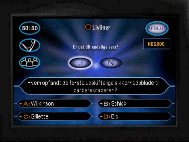 af berømmelse Udsigt Who Wants to Be a Millionaire? (2000 video game) | Who Wants To Be A  Millionaire Wiki | Fandom