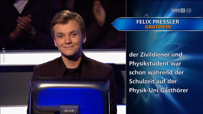 Felix Pressler | Who Wants To Be A Millionaire Wiki | Fandom