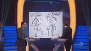 A cat picture Steve drew of himself on Millionaire.