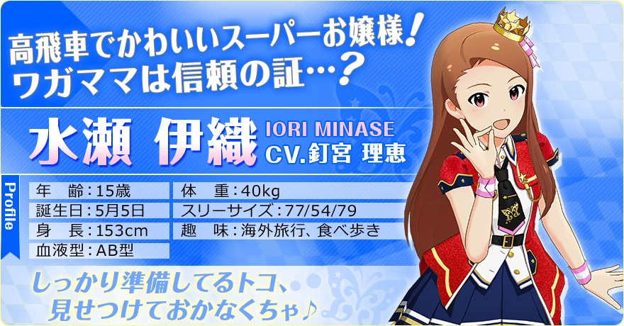 Iori Minase Gallery The Idolm Ster Million Live Wiki Fandom