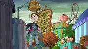 The Fireside Girls deliver the  to Phineas, Ferb and .