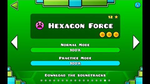 "Geometry Dash" level 16 - Hexagon Force (100%)