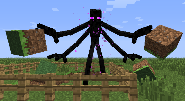 minecraft mutant enderman attacks