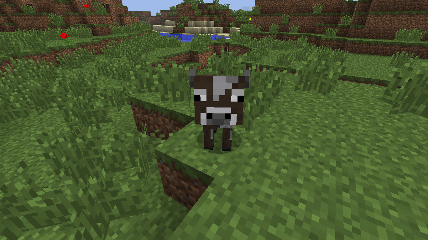 baby cow minecraft