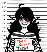 Wanted poster of the Red Queen