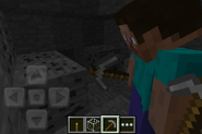 A player and some coal ore.
